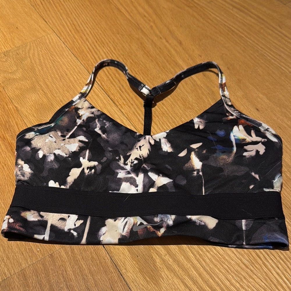 Nike Black Sports Bra with Racerback and V-Neck